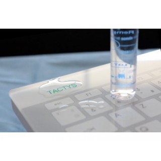SLIM 811 Clavier Hygiene tactile extra plat, verre trempé avec Touch Pad et pavé numérique