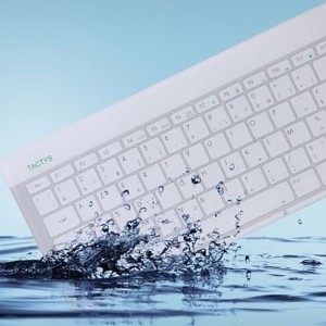 SLIM 811 Clavier Hygiene tactile extra plat, verre trempé avec Touch Pad et pavé numérique