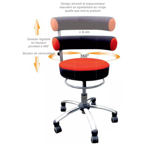 Siège Jules - assise avec support de bras 360°
